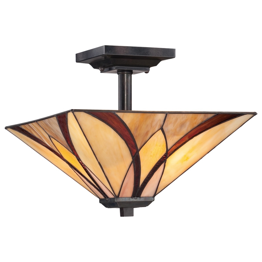 Elstead - Plafonnier Tiffany ASHEVILLE 2xE27/100W/230V
