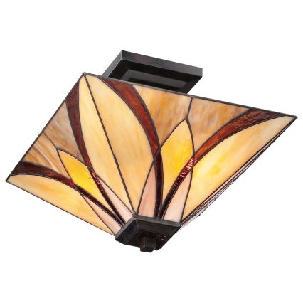 Elstead - Plafonnier Tiffany ASHEVILLE 2xE27/100W/230V
