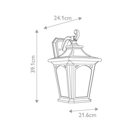 Elstead QZ-BEDFORD2-M - Applique murale d'extérieur BEDFORD 1xE27/100W/230V IP44
