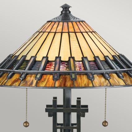 Elstead - Lampe de table Tiffany CHASTAIN 2xE27/60W/230V