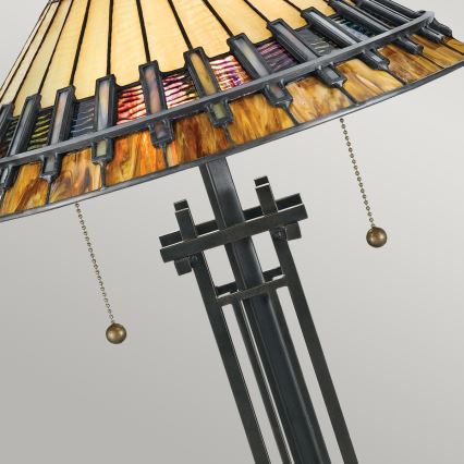 Elstead - Lampe de table Tiffany CHASTAIN 2xE27/60W/230V