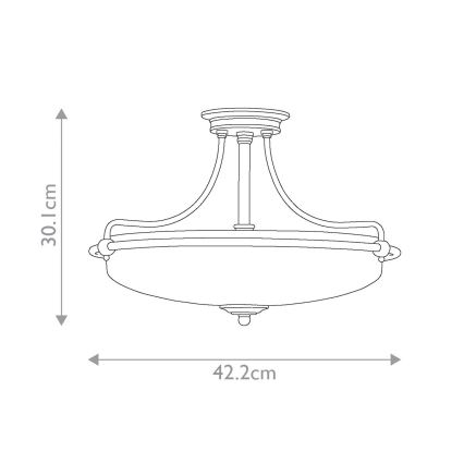 Elstead - Plafonnier GRIFFIN 3xE27/100W/230V bronze