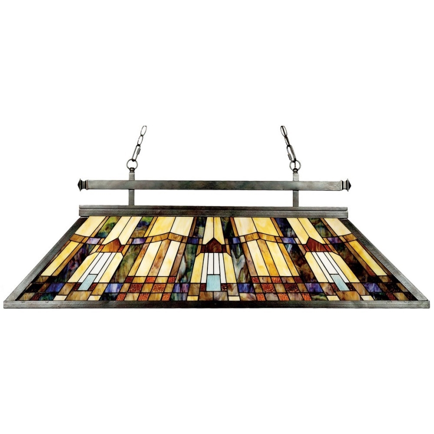 Elstead - Suspension à chaîne Tiffany INGLENOOK 3xE27/100W/230V