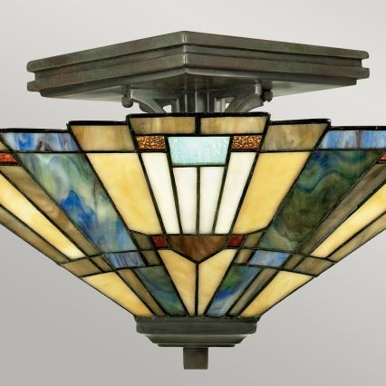 Elstead - Plafonnier Tiffany INGLENOOK 2xE27/60W/230V
