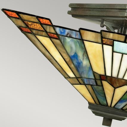 Elstead - Plafonnier Tiffany INGLENOOK 2xE27/60W/230V