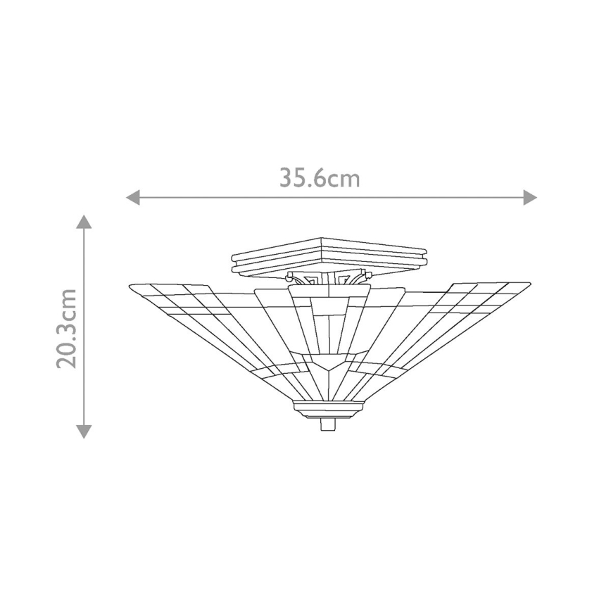 Elstead - Plafonnier Tiffany INGLENOOK 2xE27/60W/230V