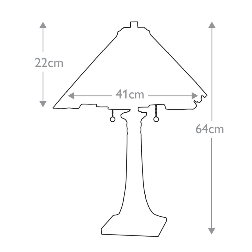 Elstead - Lampe de table Tiffany INGLENOOK 2xE27/60W/230V