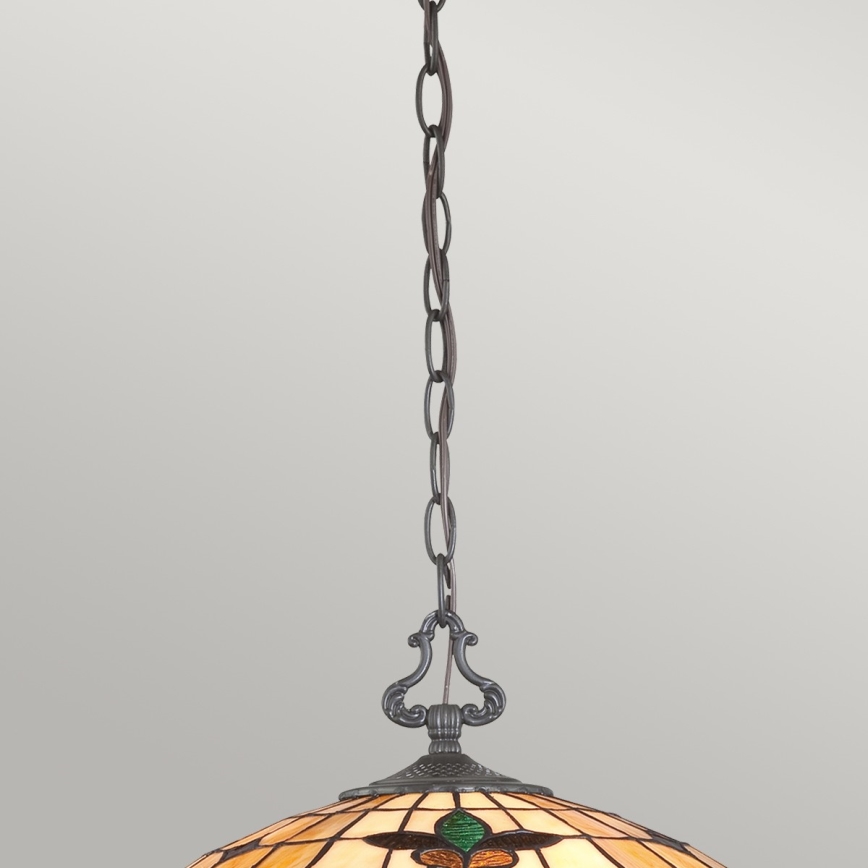 Elstead - Suspension à chaîne Tiffany KAMI 3xE27/60W/230V
