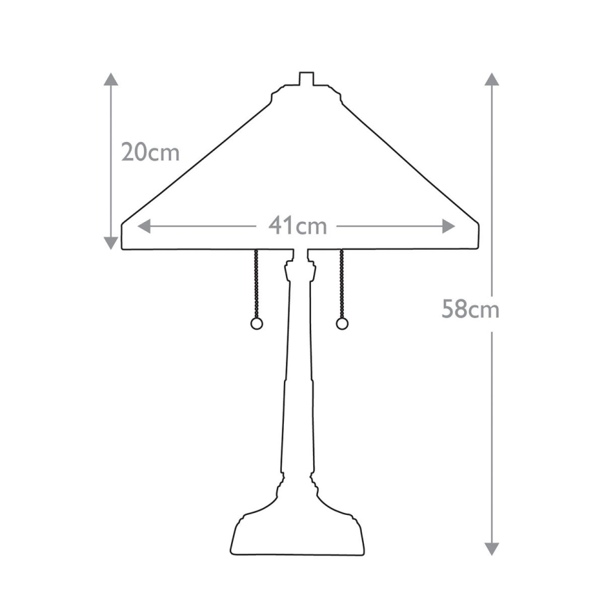 Elstead - Lampe de table Tiffany STEPHEN 2xE27/60W/230V