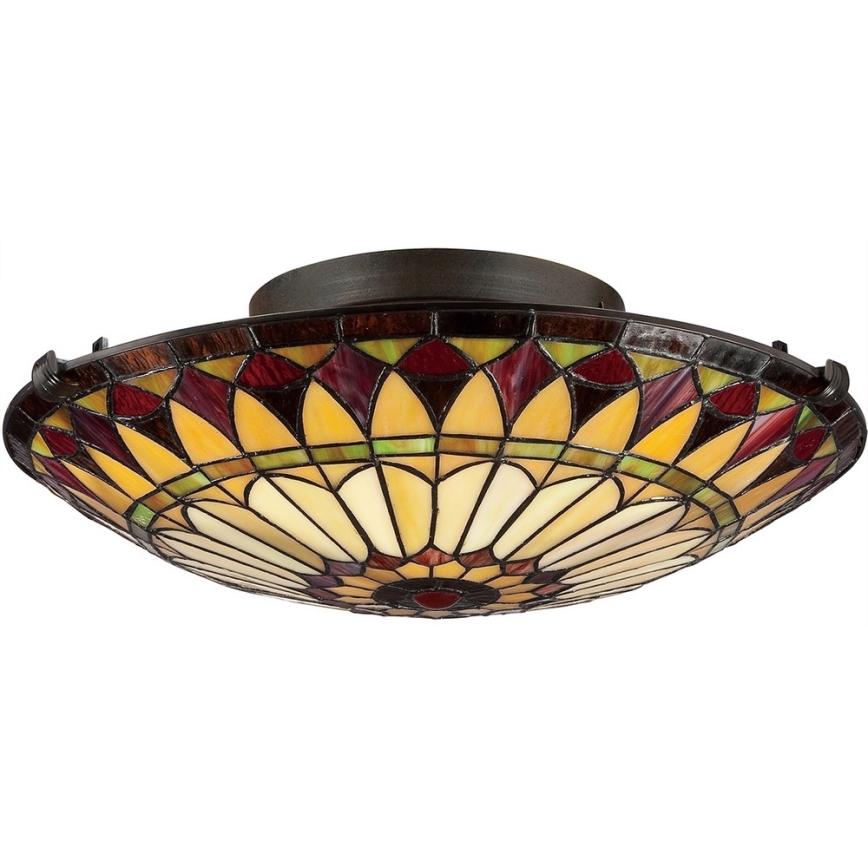 Elstead - Plafonnier Tiffany WEST 2xE27/75W/230V