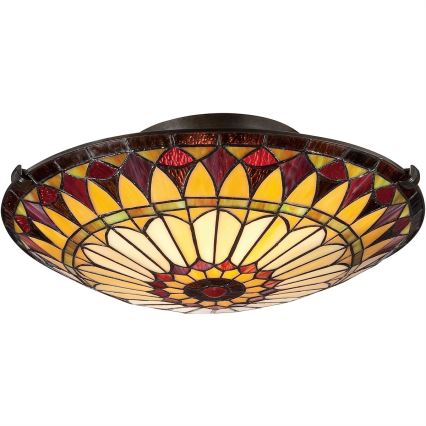 Elstead - Plafonnier Tiffany WEST 2xE27/75W/230V