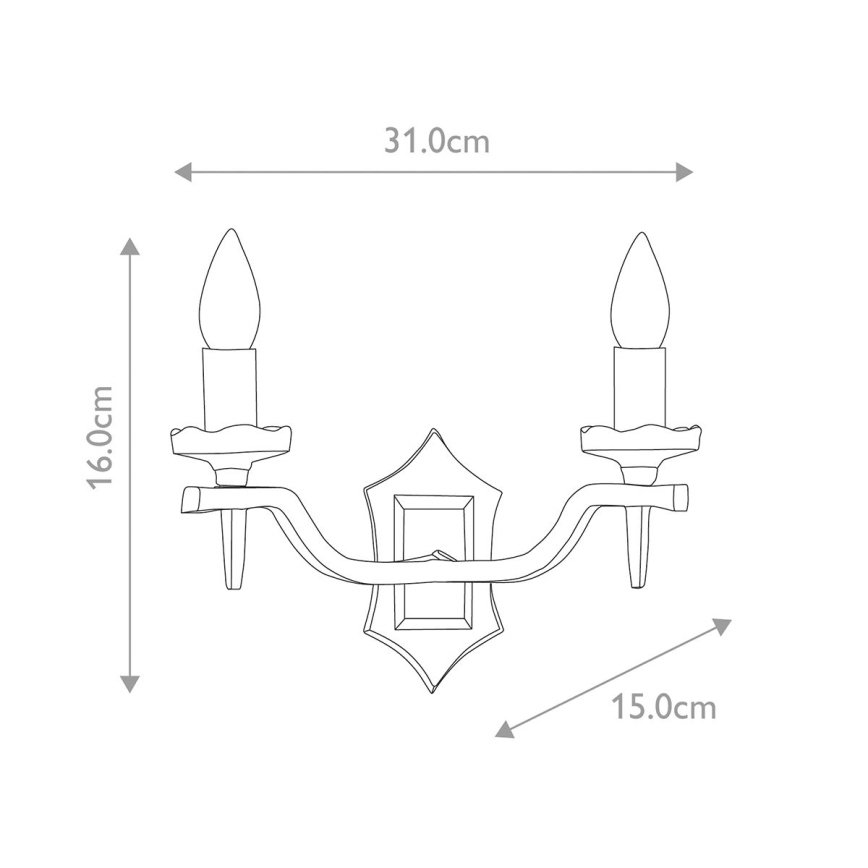 Elstead - Applique murale RECTORY 2xE14/60W/230V