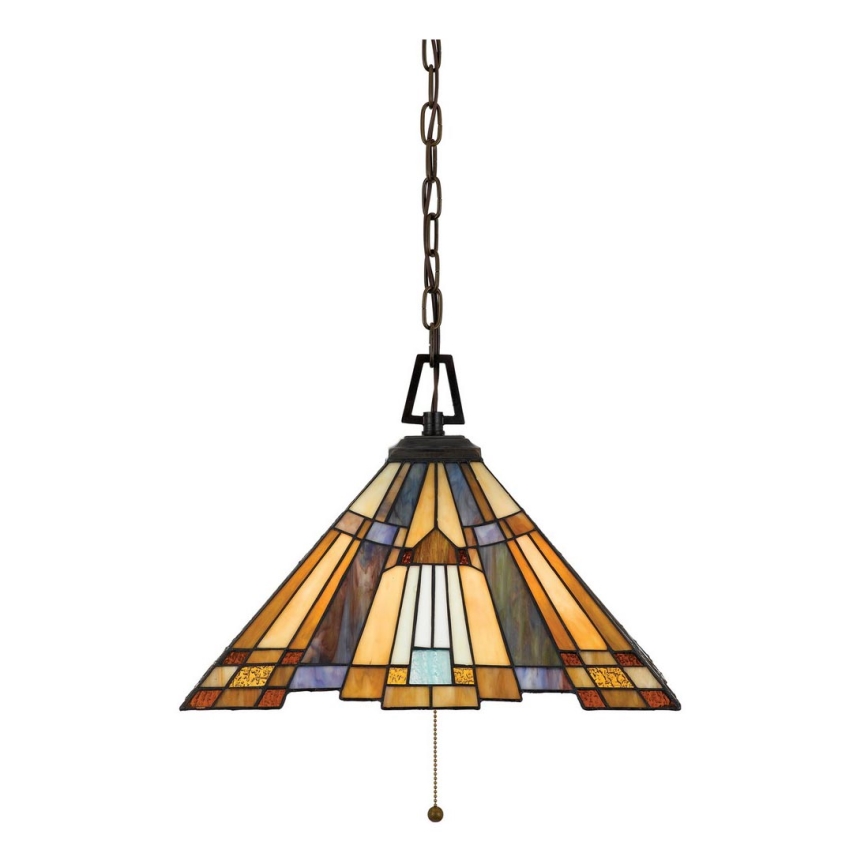 Elstead - Suspension à chaîne Tiffany INGLENOOK 3xE27/60W/230V