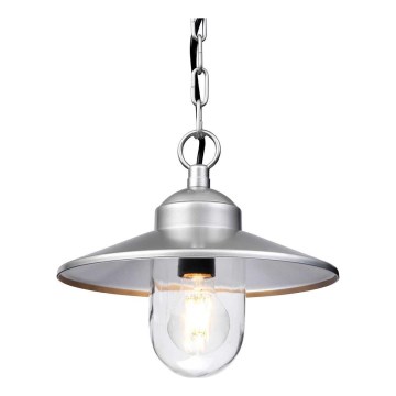 Elstead - Suspension d'extérieur à chaîne KLAMPENBORG 1xE27/60W/230V IP44 chrome mat