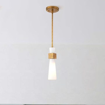 Elstead - Suspension sur tige KRISTY 1xE27/40W/230V Ø 15,2 cm cuivrée