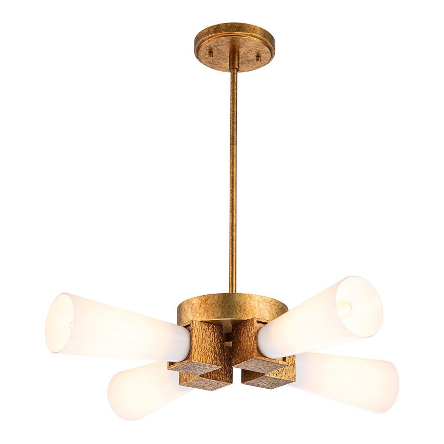 Elstead - Suspension sur tige KRISTY 4xE27/40W/230V cuivrée