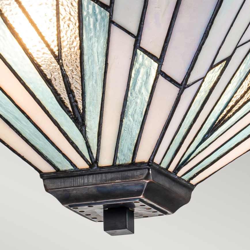 Elstead - Suspension à tige Tiffany ALDERLEY 2xE27/60W/230V