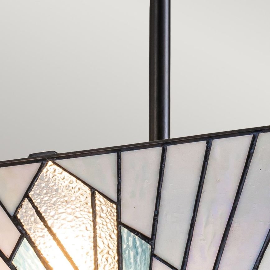 Elstead - Suspension à tige Tiffany ALDERLEY 2xE27/60W/230V