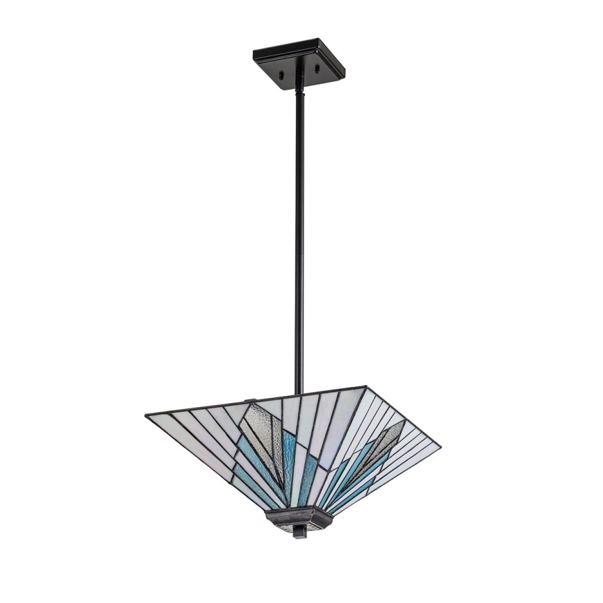 Elstead - Suspension à tige Tiffany ALDERLEY 2xE27/60W/230V