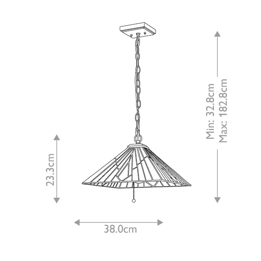 Elstead - Lustre sur chaîne Tiffany ALDERLEY 1xE27/60W/230V