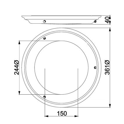 Elstead - Plafonnier LED WELLAND LED/25W/230V 3000K doré