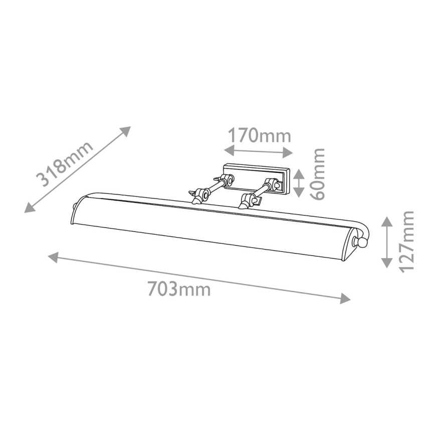 Elstead - Applique pour tableaux WINCHFIELD 4xE14/40W/230V noire
