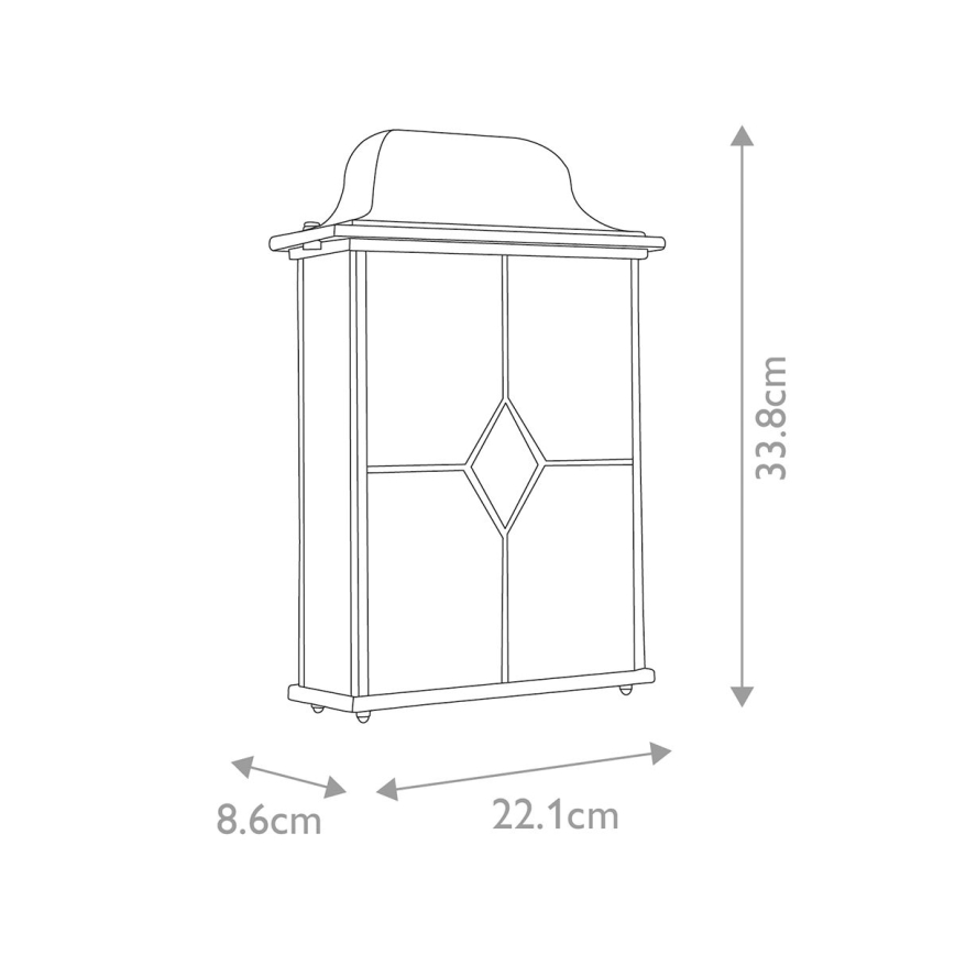 Elstead WX7 - Applique murale d'extérieur WEXFORD 2xE27/60W/230V IP23