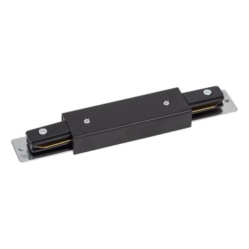 Embout du système de rail avec connexion électrique monophasée TRACER droit noir