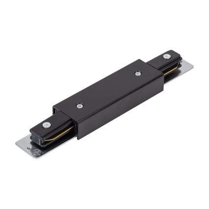 Embout du système de rail avec connexion électrique monophasée TRACER droit noir