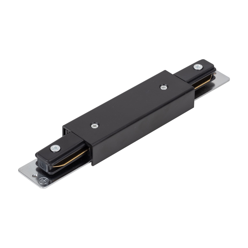 Embout du système de rail avec connexion électrique monophasée TRACER droit noir