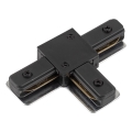 Embout pour système de rail monophasé TRACER T-connecteur noir
