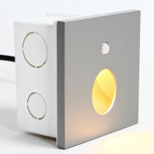 Emithor 70434 - Éclairage d'escalier avec un détecteur OLIVE LED/1W/230V gris