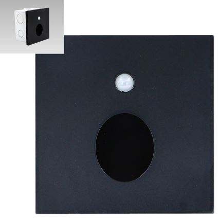 Emithor 70436 - Spot d'escalier avec détecteur OLIVE LED/1W/230V 4000K noir