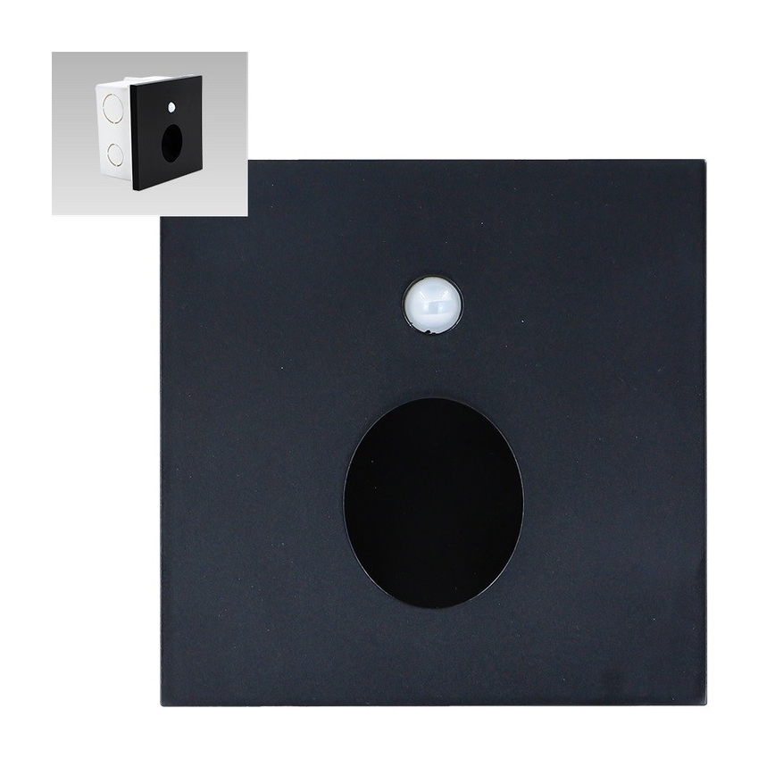 Emithor 70436 - Spot d'escalier avec détecteur OLIVE LED/1W/230V 4000K noir