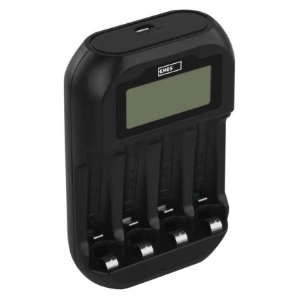 Chargeur de piles avec écran LCD 4xAA/AAA 5V