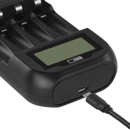 Chargeur de piles avec écran LCD 4xAA/AAA 5V