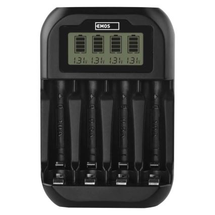 Chargeur de piles avec écran LCD 4xAA/AAA 5V