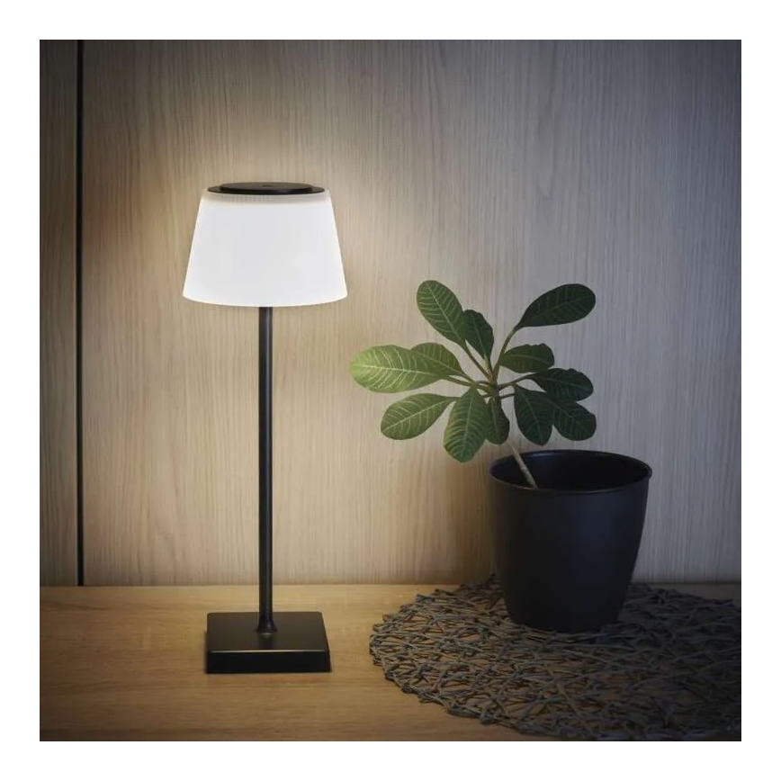 Lampe rechargeable à intensité variable KATIE LED/4W/10V 1800mAh IP44 CRI 90 noir