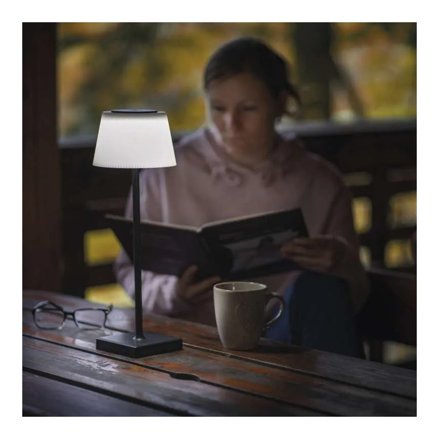 Lampe rechargeable à intensité variable KATIE LED/4W/10V 1800mAh IP44 CRI 90 noir