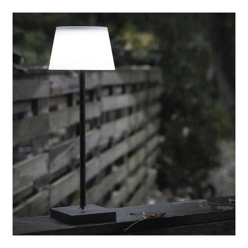 Lampe rechargeable à intensité variable KATIE LED/4W/10V 1800mAh IP44 CRI 90 noir