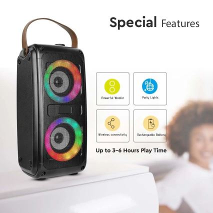 Enceinte portable LED RGB 20W/5V