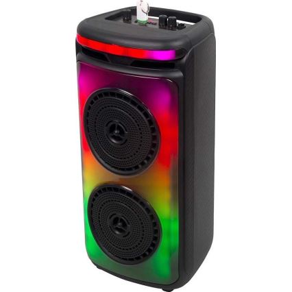 Enceinte rechargeable LED RGB avec un micro 400W/2400 mAh + télécommande