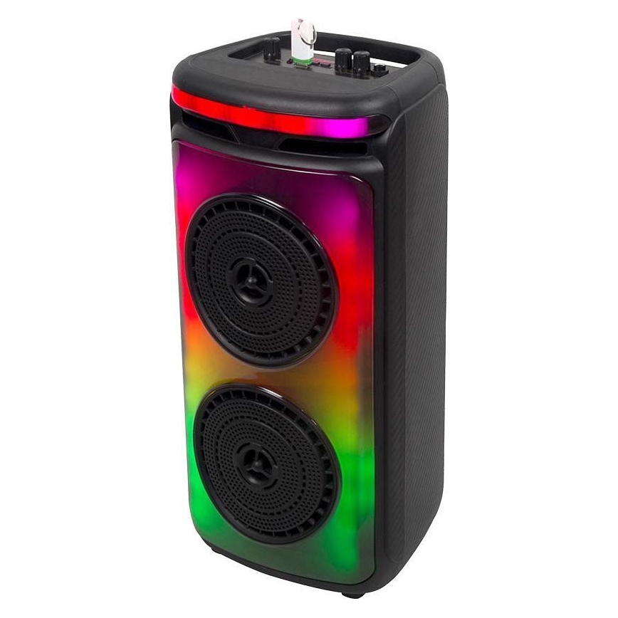 Enceinte rechargeable LED RGB avec un micro 400W/2400 mAh + télécommande