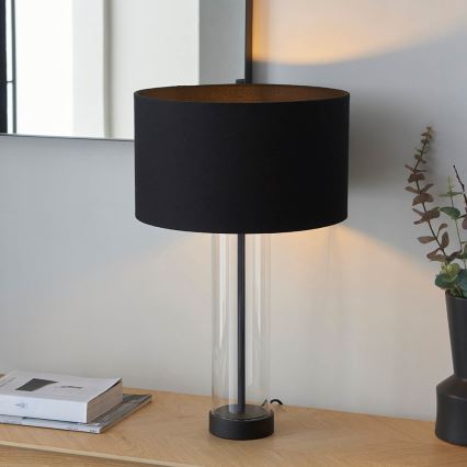 Endon 100440 - Lampe de table dimmable LESSINA 1xE27/10W/230V noire