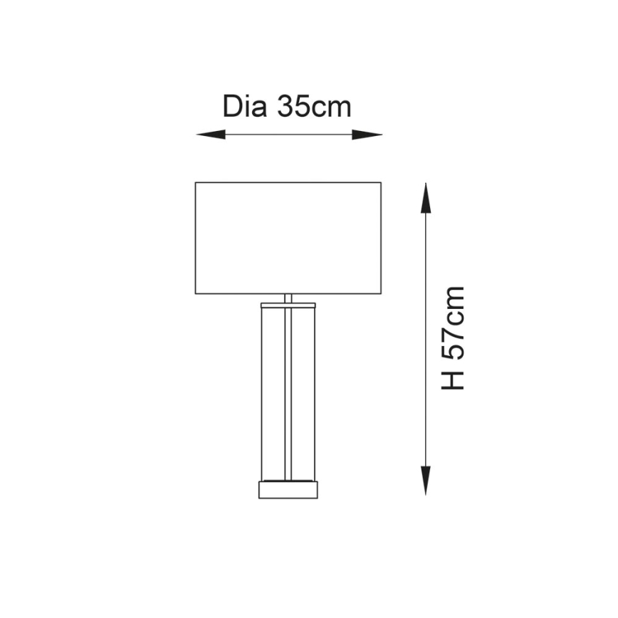 Endon 100440 - Lampe de table dimmable LESSINA 1xE27/10W/230V noire