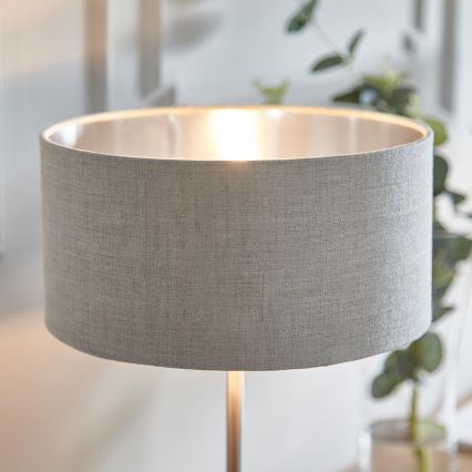 Endon 100646 - Lampe de table HIGHCLERE 1xE14/7W/230V beige/chrome mat Ø 25 cm