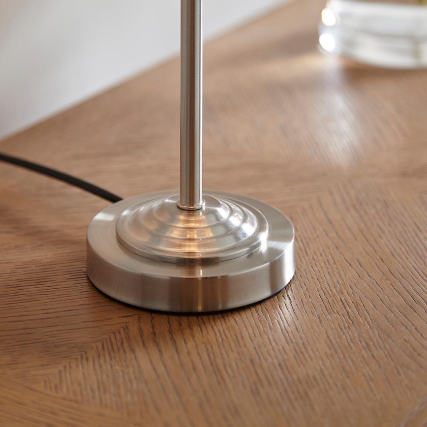 Endon 100646 - Lampe de table HIGHCLERE 1xE14/7W/230V beige/chrome mat Ø 25 cm