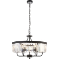 Endon 100711 - Lustre à chaîne CHESTERFIELD 6xE14/6W/230V Ø 55 cm noir
