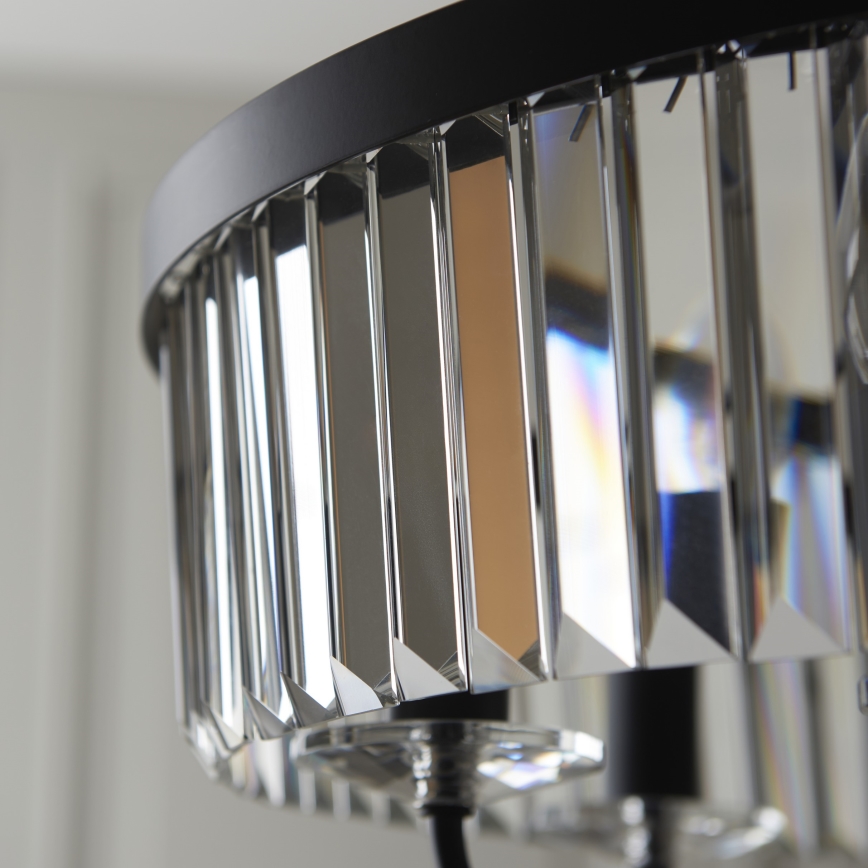 Endon 100711 - Lustre à chaîne CHESTERFIELD 6xE14/6W/230V Ø 55 cm noir