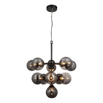 Endon 101147 - Suspension sur câble OSCAR 11xG9/18W/230V noir/fumé